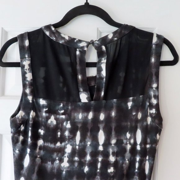 Cynthia Rowley Flare Dress Black & White Print Size S - Picture 2 of 6